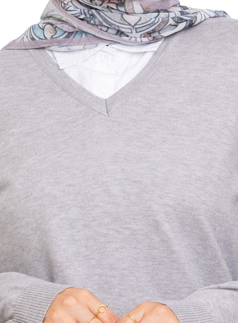 Cloud V - Neck Knit Pullover - Khotwh